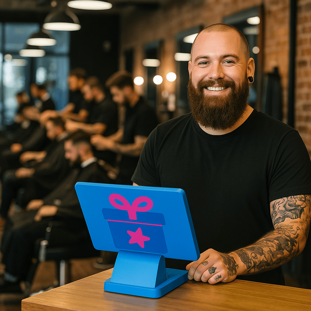 Barbero atendiendo a un cliente