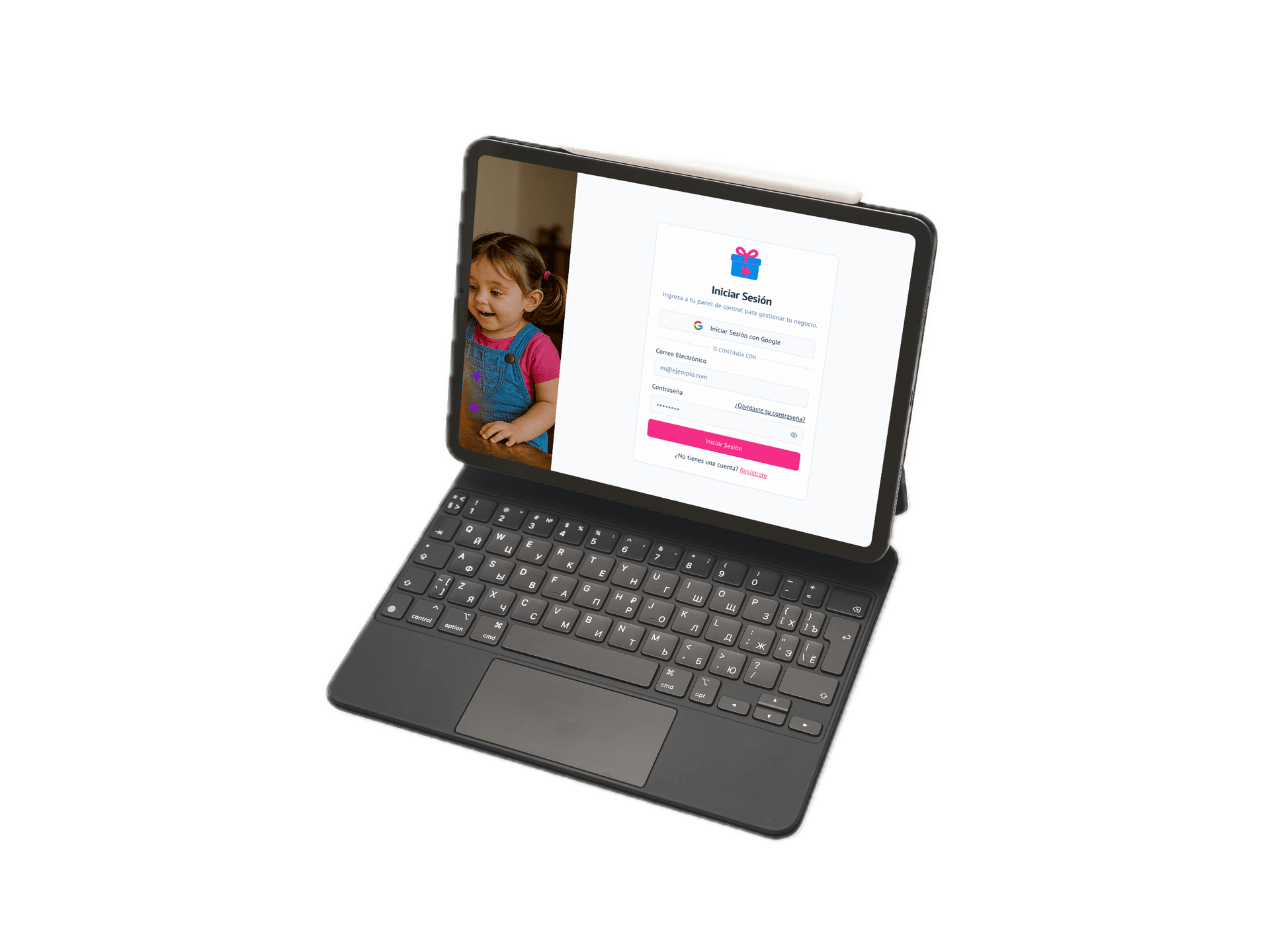 Dashboard de Recompensarte en un iPad