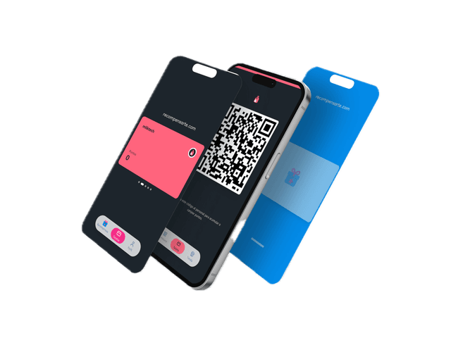 Tarjeta de cliente frecuente digital en un iPhone